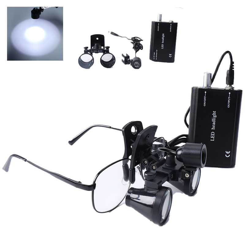 2.5X/3.5X الأسنان Loupes كليب  - مراجعة Led Medical Headlight وسعره